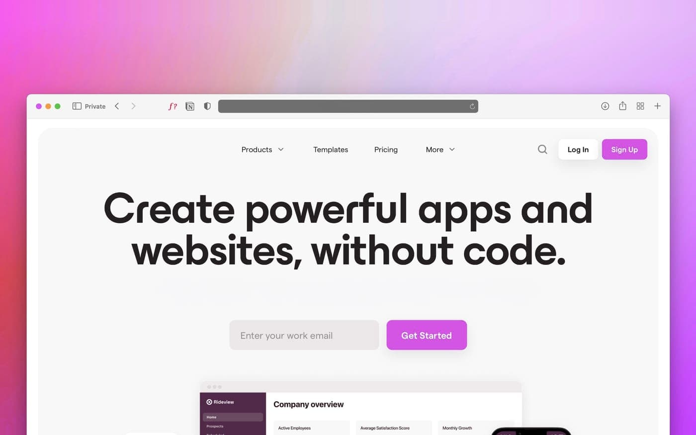 Exemplo de site profissional criado pela Webfy